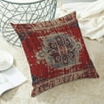 thumbnail image 4 of Boho Pillow Covers 16x16, Red Ethnic Design Outdoor Decorative Throw Pillows for Couch, Carpet Pattern Decor Cushion Cover 2 Pcs Farmhouse Linen Pillowcase for Bed Car Safa, 4 of 6