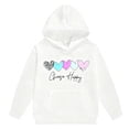 thumbnail image 5 of Toddler Baby Girl Outfits Toddler Fall Winter Clothes Cute Long Sleeve Sweatshirt Tops Pants Set Infant 2Pcs Clothing,3-4 Years,White, 5 of 7