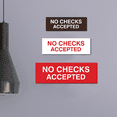 thumbnail image 3 of Basic No Checks Accepted Sign (Red/Yellow) - Small, 3 of 5