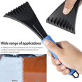 thumbnail image 4 of 3 Pcs Car Ice Scraper with Foam Grip, Windscreen Scraper, Frost Snow Removal Snow Scraper Tool, Non Scratch Car Winter Care for Car Windshield, Window, Roof, Bumpers, 4 of 7