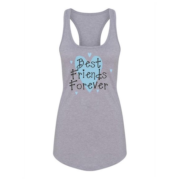 Best Friends Forever Heart Racerback Tank Women -Image by Shutterstock, Female Large