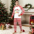 thumbnail image 2 of Family Christmas Pajamas Matching Sets – Red & White Snowflake Long Sleeve Tops and Pants with “Merry Christmas 2026” Letter Print, Holiday Xmas PJs Sleepwear for Couples, Men, Women, Adults, 2 of 5