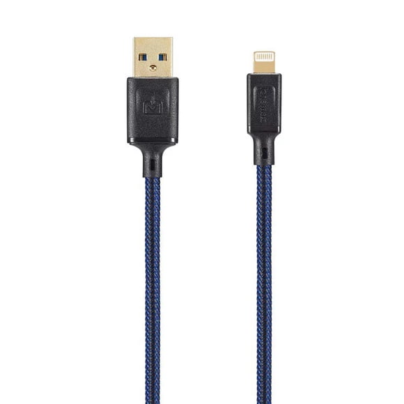 Fonemax Ultra Toughness Lightning a USB "fuerte" cable de carga rápida de la serie Blue 2M