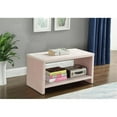 thumbnail image 3 of Pemberly Row Contemporary Upholstered Pink Velvet Nightstand, 3 of 4