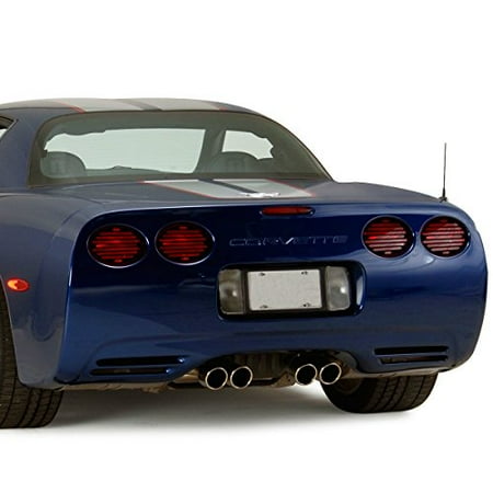 Black Stamped Louver Kit - C5 Corvette Tail Louver Kit Euro Style Taillights Kit Fits: All 97 through 04 Corvettes