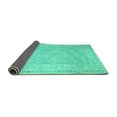 thumbnail image 2 of Ahgly Company Indoor Square Southwestern Turquoise Blue Country Area Rugs, 7' Square, 2 of 4