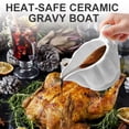 thumbnail image 6 of Waxgamo Gravy Boat with Warmer, 16.2Oz Pumpkin Dripless Gravy Bowl with Handle & Spout for Salad Dressings Milk, Warming Sauces, Creamer, Broth, Black Pepper, 6 of 8