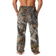 thumbnail image 4 of Havenx Camouflage Pajama Bottoms for Men Flannel Elastic Waist Pajama with Pockets Straight-Fit Camo Pajama Bottoms Casual Novelty Lounge Breathable Pant,Dark Green XL, 4 of 6