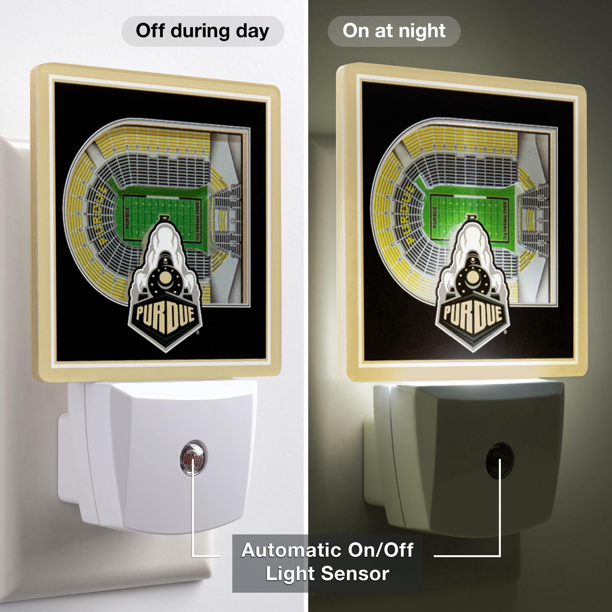 YouTheFan NCAA Purdue Boilermakers StadiumView Nite Light