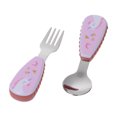 thumbnail image 1 of 1 Set Stainless Steel Training Tableware Set Feeding Fork Baby Eating Spoon, 1 of 9