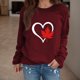 thumbnail image 2 of Gibobby Sudaderas para mujer Sudadera con capucha informal de manga larga con cuello redondo y estampado de de arce para mujer (Vino, XXL), 2 of 5