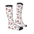 thumbnail image 3 of Fotbe Red Snake print Women's Men's Novelty Crew Socks Cotton Socks Knee High Socks for Walking,Running,Nurses,Pregnancy, 3 of 9