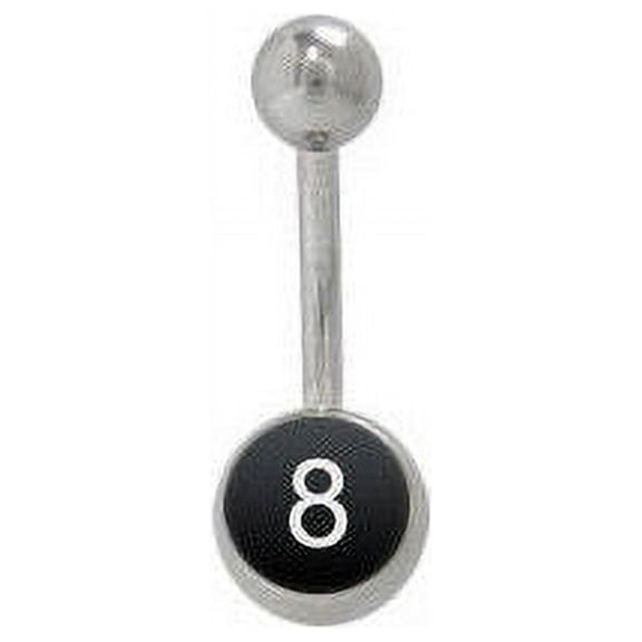 8 Ball Logo Belly Button Ring