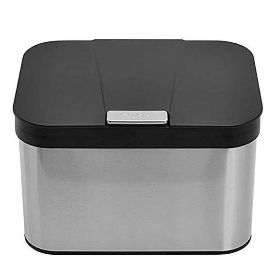 Compost Bin for Countertop, Compost Bucket Indoor Sealed, Food Waste Caddy, 1.13 Gallon Kitchen Compost Container with Lid, Compact and Easy Clean, Black Matte$$Storage