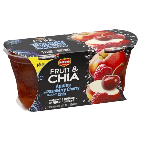 Del Monte Apple Chia Fruit Cups in Rapberry & Cherry Juice