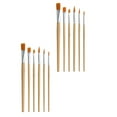 thumbnail image 2 of Miangastore Wood Handle Paint Brush Orange 12Pcs 6 Round Tips 3 Flat Tips 3 Pointed Tips, 2 of 8