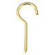 thumbnail image 1 of Ganchos de ojo de tornillo pequeños Uxcell de 3.3" con tornillos autorroscantes de acero al carbono dorado 20 piezas, 1 of 4
