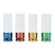 thumbnail image 5 of Ouitble Llave de Vaso de Impacto de Tuerca, 4 Piezas métricas de 1/2 pulg., 4 Colores codificadas, a Prueba de arañazos, Tuerca de Rueda, Llave de Vaso de Impacto para reparación, 5 of 5