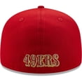 thumbnail image 4 of Men's New Era Scarlet San Francisco 49ers Team 59FIFTY Fitted Hat, 4 of 6