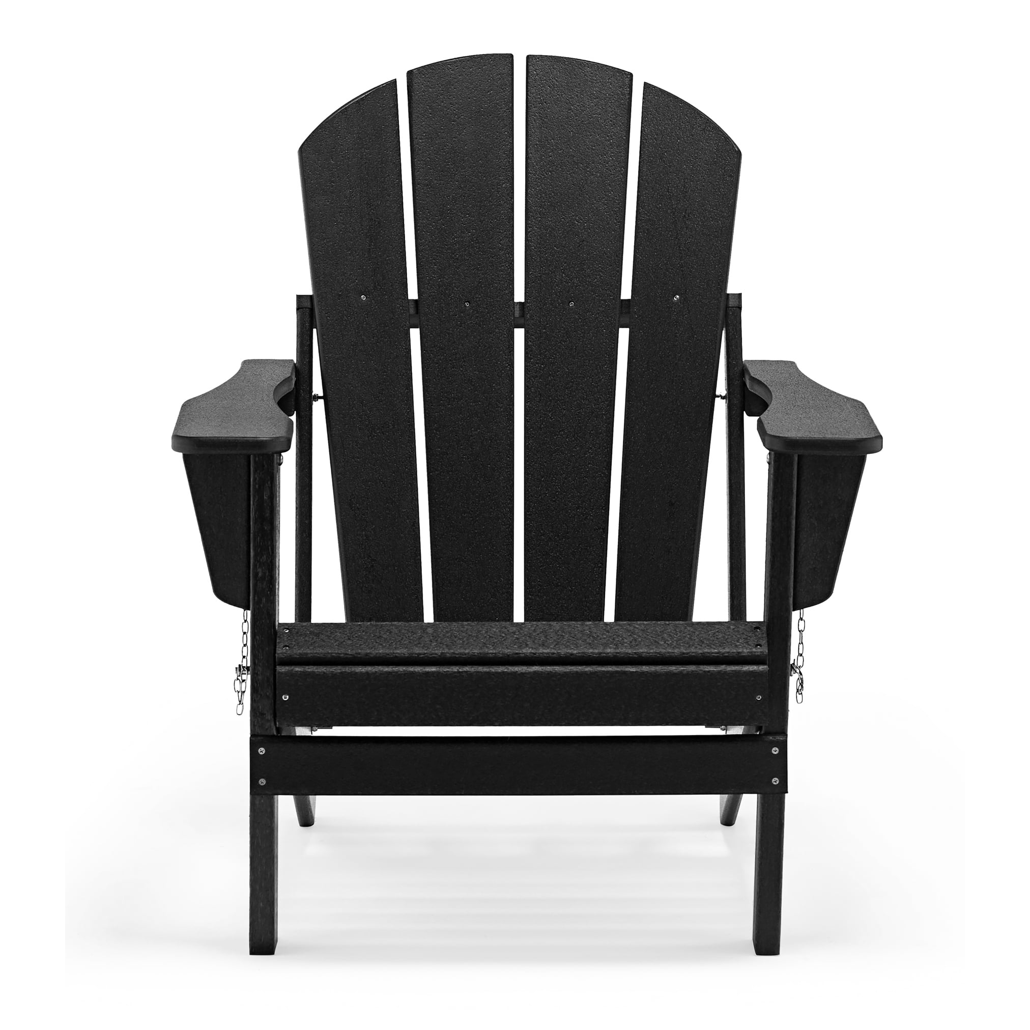 PORCHSIDE Outdoor Folding Adirondack Chair (Set of 2), Black