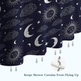 thumbnail image 6 of Dark Blue Sun Moon Cloud Pattern Shower Curtain 72"x72" ,Bathroom Decorative Shower Curtains Set with 12 Hooks,Modern Waterproof Washable Shower Curtain, 6 of 6