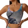 thumbnail image 2 of Picia Elephant Fireworks Celebration Sports Bra for Women,Padded Strappy Sports Bras Medium Support Yoga Bra with Removable Cups,Running Yoga Bra-X-Large, 2 of 9
