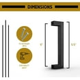 thumbnail image 4 of Mega Handles / Cabinet Pulls 5.5 Inch / Stainless Steel Cabinet Handle Pulls / Matte Black / 1 pack, 4 of 6