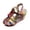 A, variant on Gladiator Sandals for Women Fashion Color Block Platform Wedges Heels Elastic Slingback Pumps Beach Vacation Dress Shoes Size 7.5