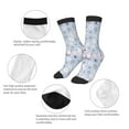 thumbnail image 3 of Fuzoiu Blue Butterfly Print Kids Socks For Boys Girls,Grip Crew Socks with Non Slip,Lightweight Stretch Crew Socks,Toddlers Crew Boot Socks, 3 of 5