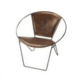 thumbnail image 1 of Butler Specialty Chaise d'Appoint en Cuir Marron, 1 of 3