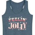 thumbnail image 3 of Instant Message - Christmas - Feelin' Jolly - Women's Racerback Tank Top, 3 of 6