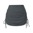 thumbnail image 6 of Kopltyrfg Swim Skirts for Women Tankini Bottoms Drawstring High Waisted Shorts Tummy Control Ruched Swimsuits Swimdress Gray XL, 6 of 7