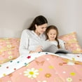 thumbnail image 5 of Homewish Groovy Flowers Bedding Comforter Set 2pcs for Boys Girls,Cartoon Rainbow Butterfly Twin Comforter Sets Microfiber,Kawaii Cute Breathable Bedding Set,Microfiber Bedroom Decor,Reversible, 5 of 8