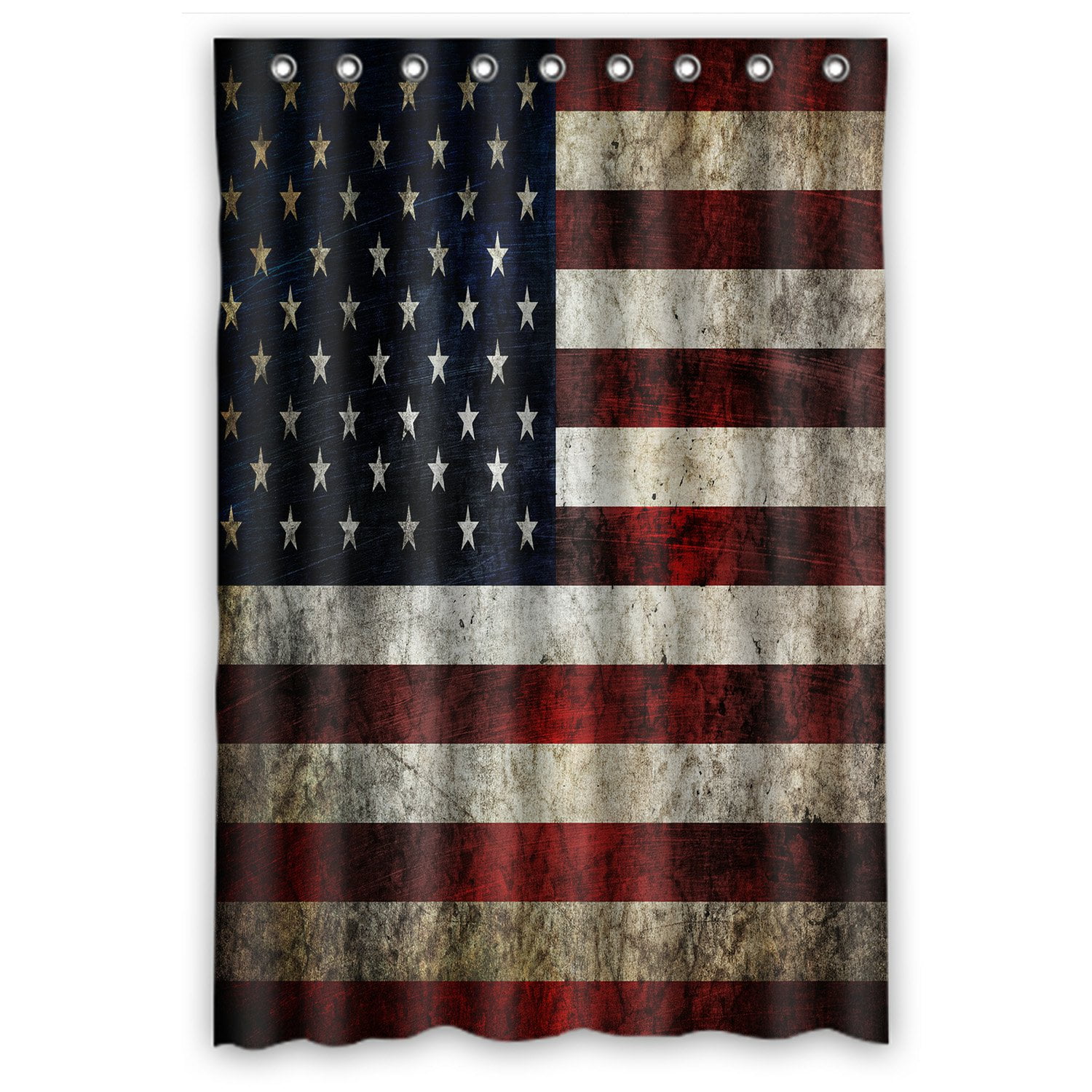 Details about   July 4th American Flag Stars Wood Plank Waterproof Fabric Shower Curtain Set 72" 