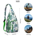 thumbnail image 4 of Exotic Floral Sling Backpack – Palm Leaf & Tropical Flowers Pattern, Durable Anti-Theft Pack for Students, 4 of 4