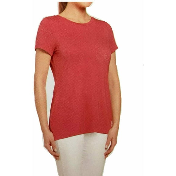 Joan Vass New York Women's Short Sleeve Long T-Shirt Color: Cinnamon, Size: Small