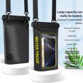 thumbnail image 2 of 1.8L Waterproof Phone Pouch with Neck Strap, Universal Dry Bag for iPhone 16 15 14 13 Pro Max, Galaxy S24 S23 S25, Fits Up to 8", Ideal for Beach, Boating, Swimming, Travel, Durable PVC Material, 2 of 9