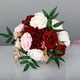 thumbnail image 4 of Qarigey Durabilidad duradera de plástico: rosas artificiales realistas para ramos de boda y decoración de fiestas Ropa, zapatos y accesorios Miscelánea Vino Tinto+Blanco 22*29, 4 of 6