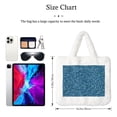 thumbnail image 3 of Honeii Blue Glitter Print Fluffy Shoulder Bag Plush Bags Women Ladies Tote Bag Fluffy Furry Purse Handbag for Autumn and Winter, 3 of 7