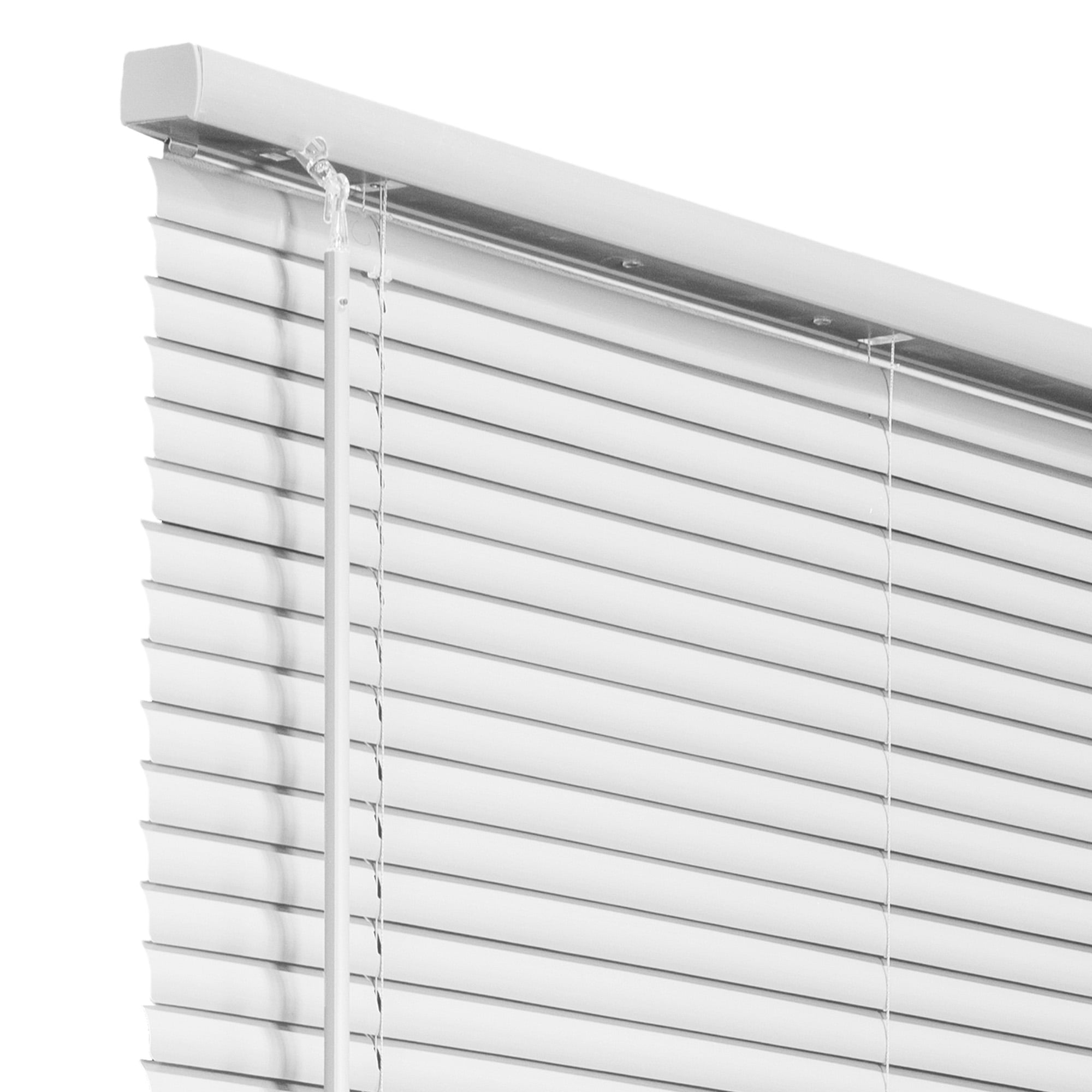 Chicology 50.5"W X 60"H Midnight White Cordless Blackout 1" Slats Vinyl Mini Window Blinds
