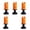 Orange/Black, variant on 5 Pcs Halloween Pumpkin LED Flameless Candles with Black Candlestick,Battery Operated Flickering Candles for Mantel Tabletop Indoor Decor
