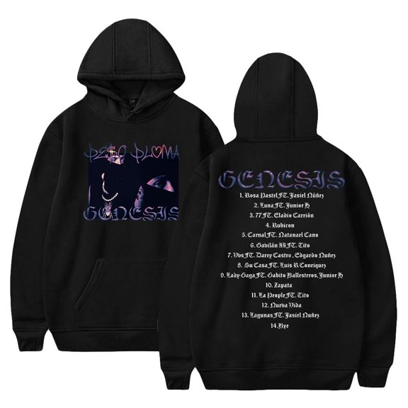 Peso Pluma Genesis Album Hoodie Women Men Rapper Long Sleeve Pullover HipHop Style