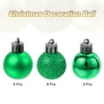 thumbnail image 3 of Uxcell 24Pcs 1.5" Christmas Balls Ornaments, Shatterproof Hanging Ball Set for Christmas Tree Green, 3 of 6