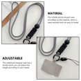 thumbnail image 3 of serony Universal Mobile Phone Lanyard Adjustable Detachable Neck Hanging Rope Microfiber Reusable Anti-lost Strap for Climbing Gray Long, 3 of 8