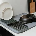 thumbnail image 3 of UHIAGREE Dish Drying Mat for Kitchen Counter, 17"x23.3" Microfiber Dish Drying Pad(Grey), 3 of 6