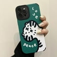 thumbnail image 3 of Compatible with iPhone Case,PU Leather Cute Funny Tiger Silicone Corner Camera Lens Protection Bumper Soft Shockproof Cover Phone Case (Green,iPhone 11), 3 of 6