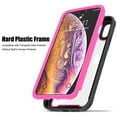 thumbnail image 3 of Clear Back Cover Case for Apple iPhone X (5.8 Inch), iPhone Xs Case 5.8", Shock-Resistant Cover Hard Plastic Durable Silicone Defender Case Protective Rugged Dust Proof Phone Protector Case (Rose), 3 of 6