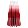 thumbnail image 3 of ameIAEA Women A-Line High Waist Midi Skirt Color Block Ruffle Flowy Skirts 2024 Fall Trendy Skirt, 3 of 6