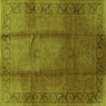 thumbnail image 1 of Ahgly Company Indoor Square Oriental Green Industrial Area Rugs, 6' Square, 1 of 4