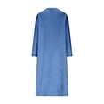 thumbnail image 6 of BLTIBY Womens Winter Fuzzy Robes Round Neck Nightgown Pullover Nightwear Fleece Cozy Warm Loungewear Sleep Dress with Pockets Navy XXL, 6 of 7